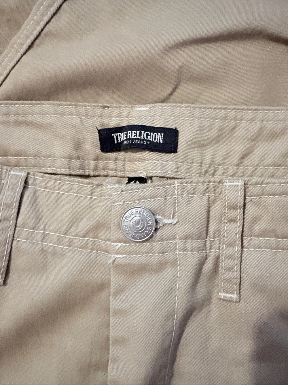 NWOT True Religion Men's Tan Cargo Pants - Classic Utility NEVER WORN